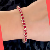 Austrian Crystal Tennis Bracelet in Sterling Silver | Elegant Handmade Jewelry