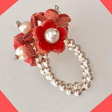 Double Band Beaded Daisy Ring