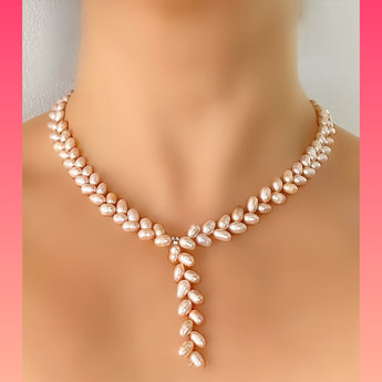 Wheat Shaped Pearl Necklace
