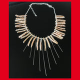 Spike Shaped Freshwater Pearls Necklace
