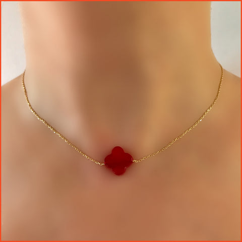 Clover Agate Choker