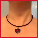 Natural Leather Choker Necklace