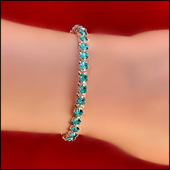 Austrian Crystal Tennis Bracelet in Sterling Silver | Elegant Handmade Jewelry