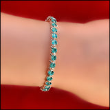 Austrian Crystal Tennis Bracelet in Sterling Silver | Elegant Handmade Jewelry